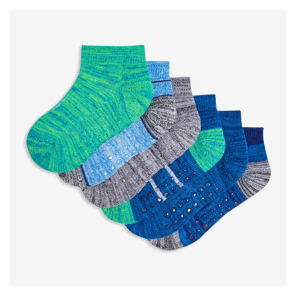 Toddler Boys' 6 Pack Low-Cut Socks - Blue