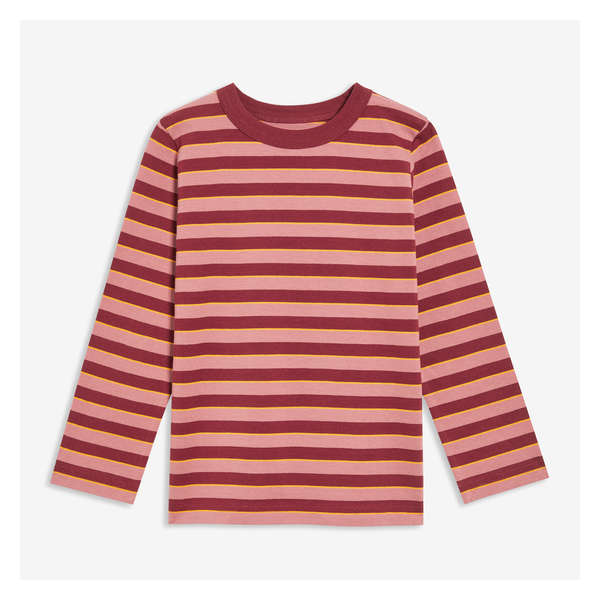 Toddler Boys' Striped Long Sleeve - Burgundy