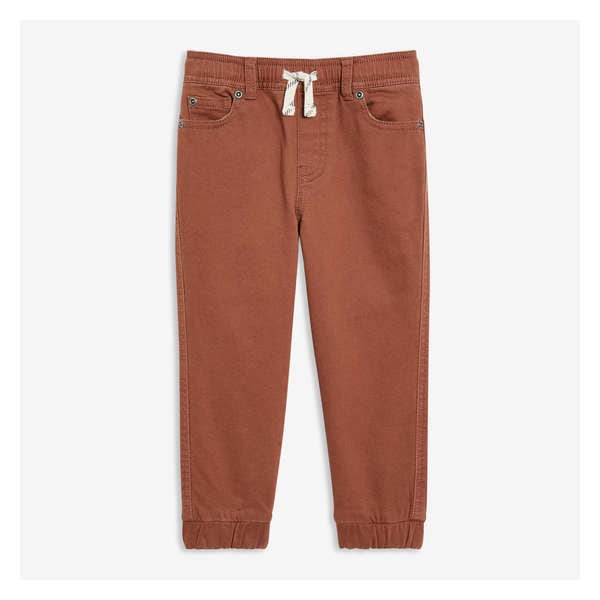 Toddler Boys' Twill Jogger - Brown