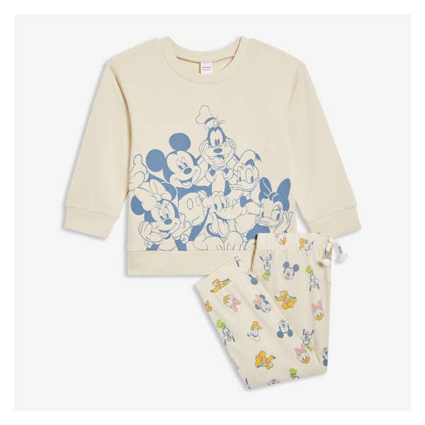 Ens. 2 pièces pour bébés Minnie et ses amis Disney - Blanc Cassé