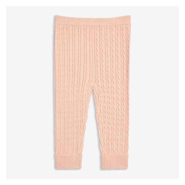 Baby Girls’ Cable Knit Legging - Pale Pink