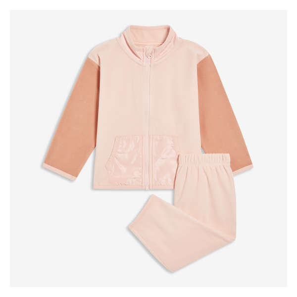 Baby Girls' 2 Piece Colour Block Set - Pale Pink