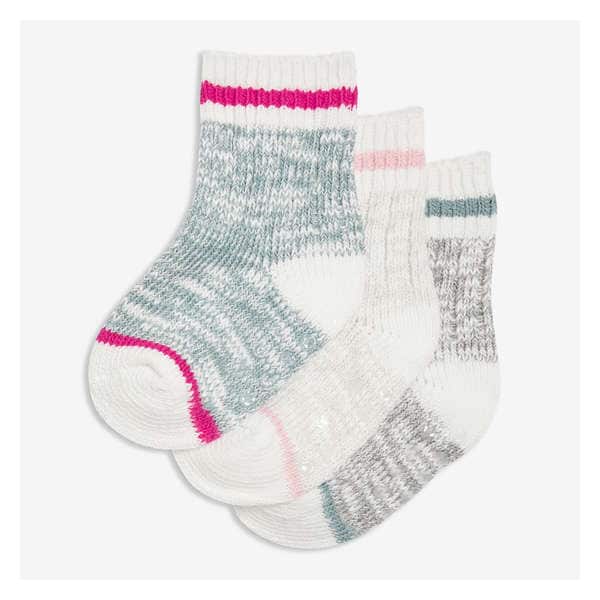 Baby Girls' 3 Pack Boot Socks - Light Grey