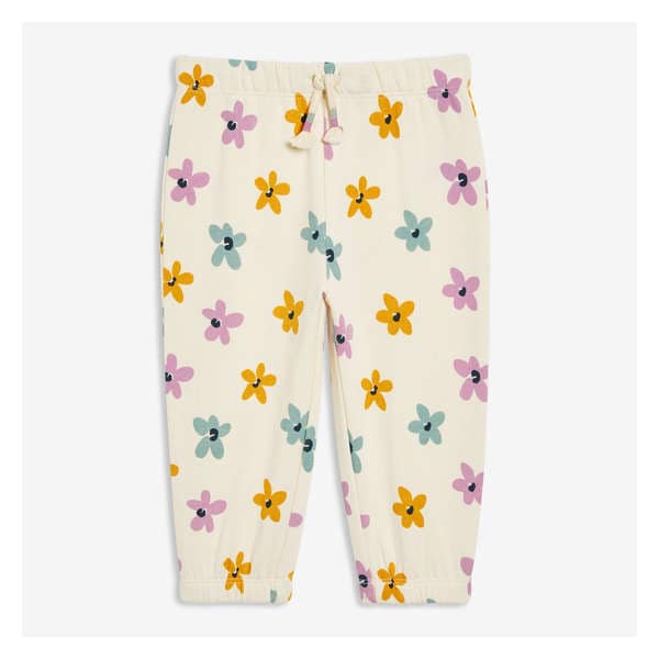 Baby Girls' Printed Jogger - Off White