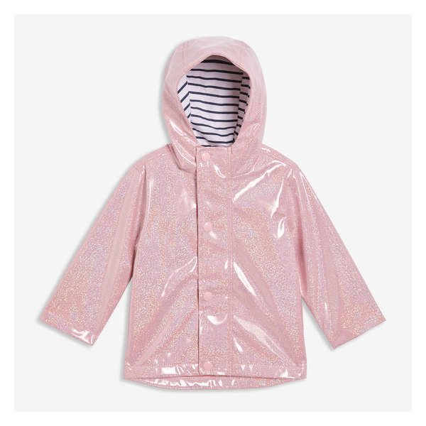 Baby Girls' Printed Raincoat - Dusty Pink