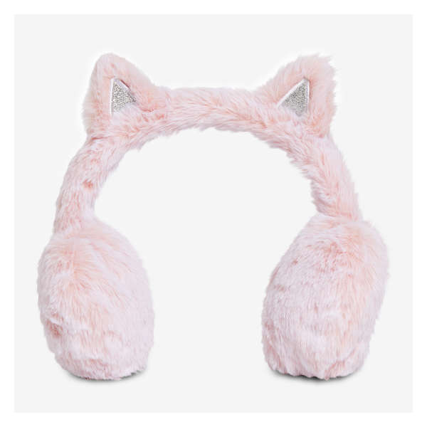 Kid Girls' Faux Fur Earmuffs - Light Pink