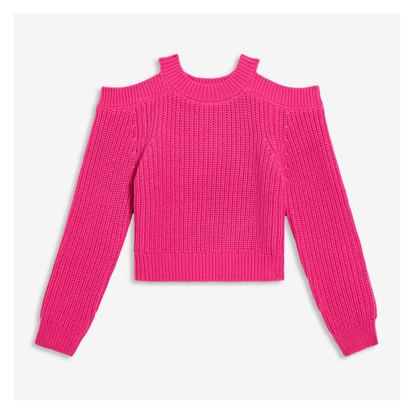 Kid Girls' Cut-Out Sweater - Fuchsia
