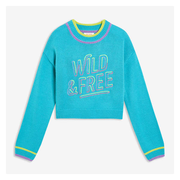 Kid Girls' Sweater - Aqua