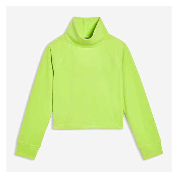 Kid Girls' Fleece Active Pullover - Lime Green