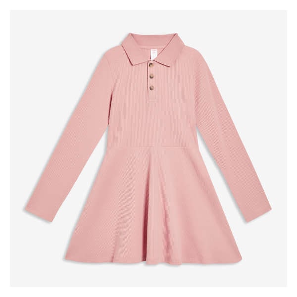 Kid Girls' Polo Dress - Dusty Pink