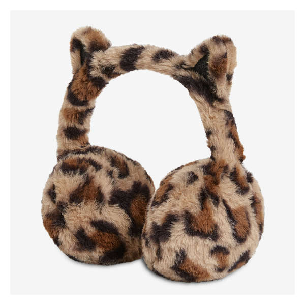 Kid Girls' Faux-Fur Ear Muffs - Brown