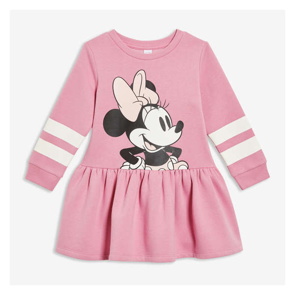 Toddler Disney Minnie Mouse Long Sleeve Dress - Mauve