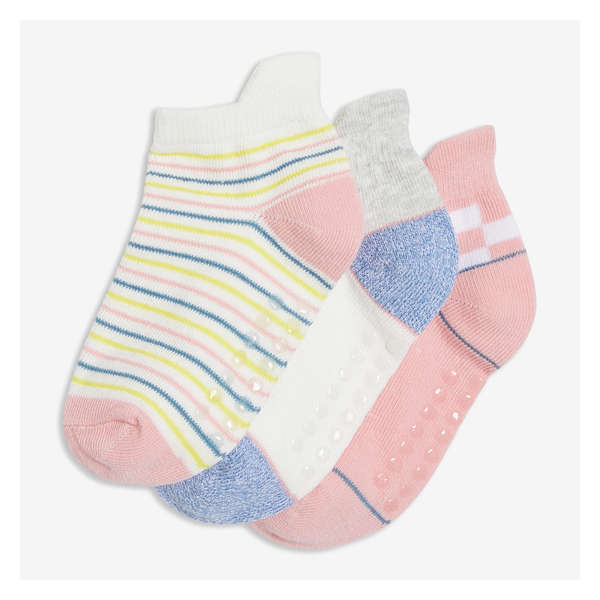 Toddler Girls' 3 Pack Low-Cut Socks - Grey