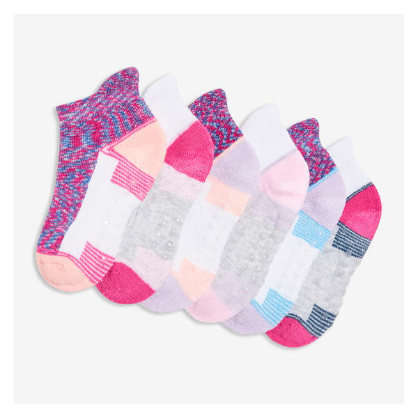 Ens. de 6 paires de socquettes sport - Rose