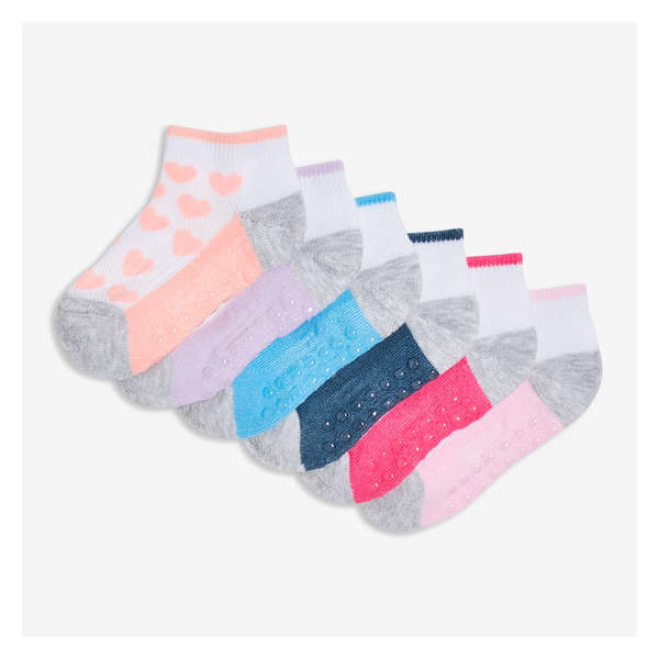Toddler Girls' 6 Pack Active Low-Cut Socks - White