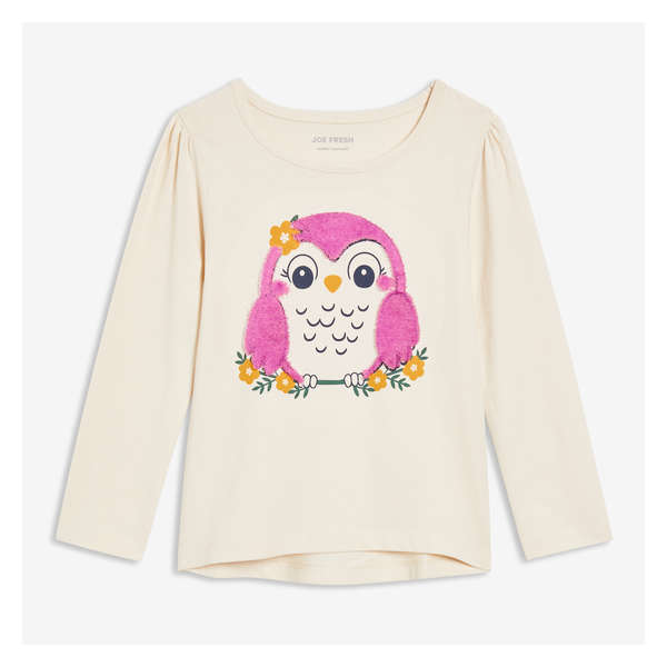 Toddler Girls' Graphic Long Sleeve - Off White