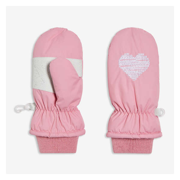 Toddler Girls' Embroidered Mitts - Pink