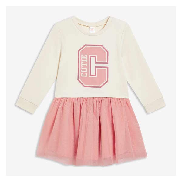Toddler Girls' Tulle Skirt Dress - Off White