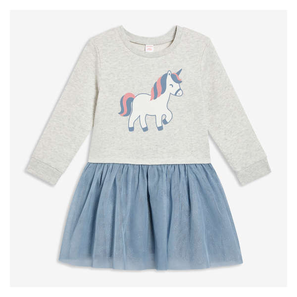 Toddler Girls' Tulle Skirt Dress - Pale Grey