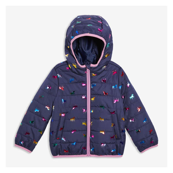 Toddler Girls' Puffer Jacket with PrimaLoft® - Dark Navy