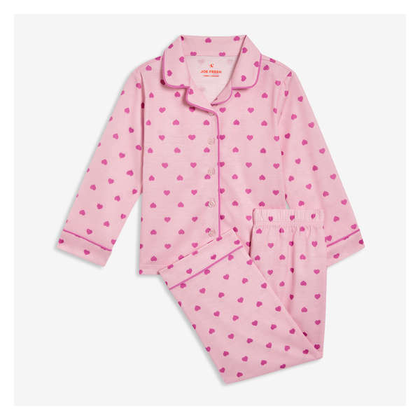 Ensemble pyjama 2 pièces pour petites filles - Rose Pâle