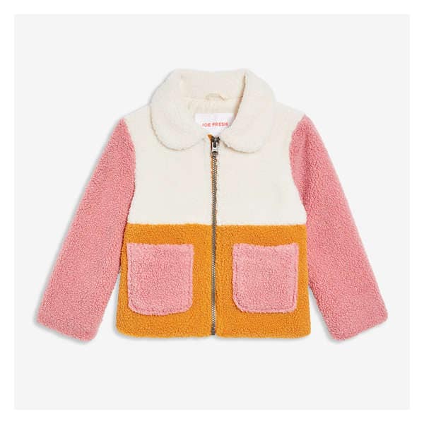 Toddler Girls' Teddy Fleece Jacket - Linen