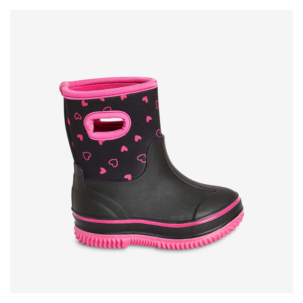 Toddler Girls' Rain Boots - Black