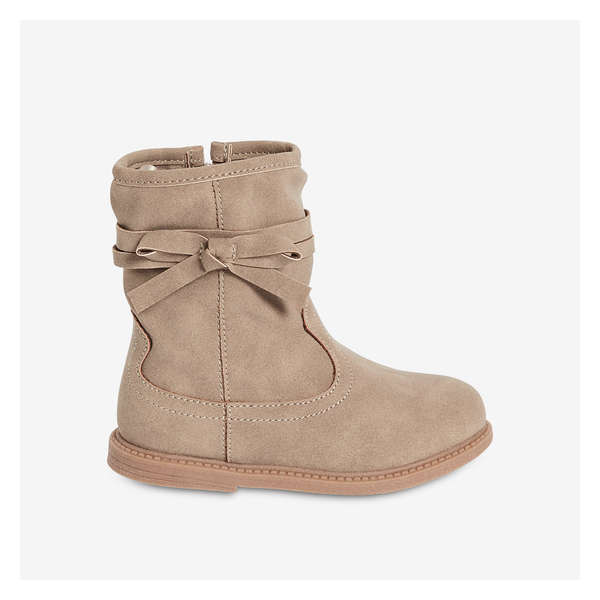 Toddler Girls' Bow Boots - Taupe