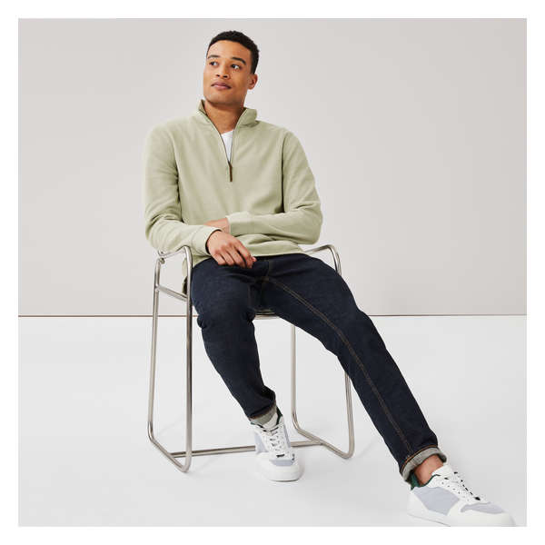 Men's Quarter-Zip Pullover - Light Green