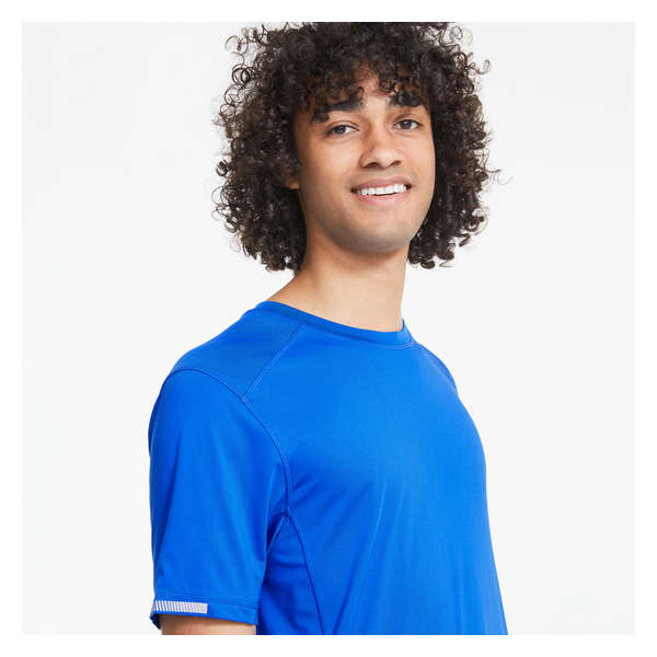 Men's Four-Way Stretch Active Tee - Bright Blue