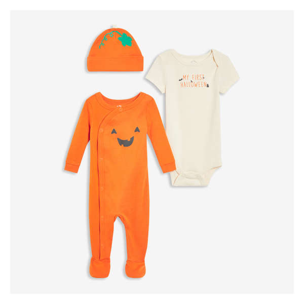 Newborn 3 Piece Set - Bright Orange