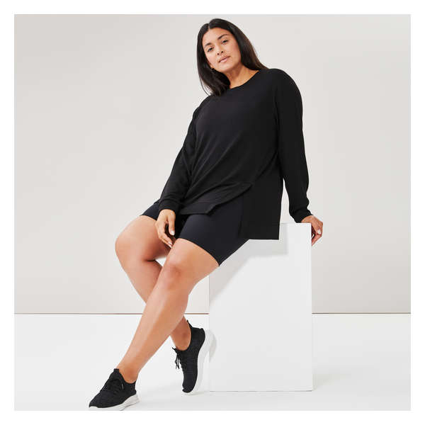 Chandail sport en tricot doux Femmes+ - Noir