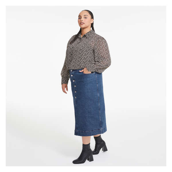 Women+ Denim Skirt - Medium Wash