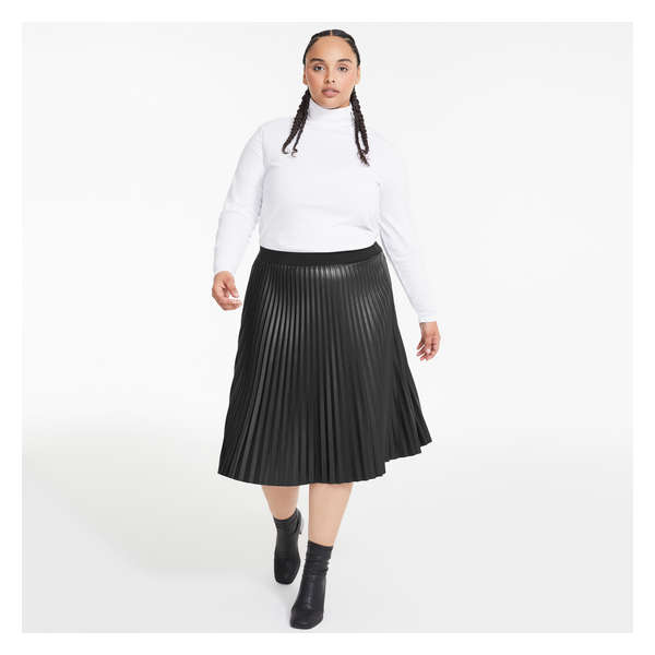 Women+ Pleated Skirt - JF Black