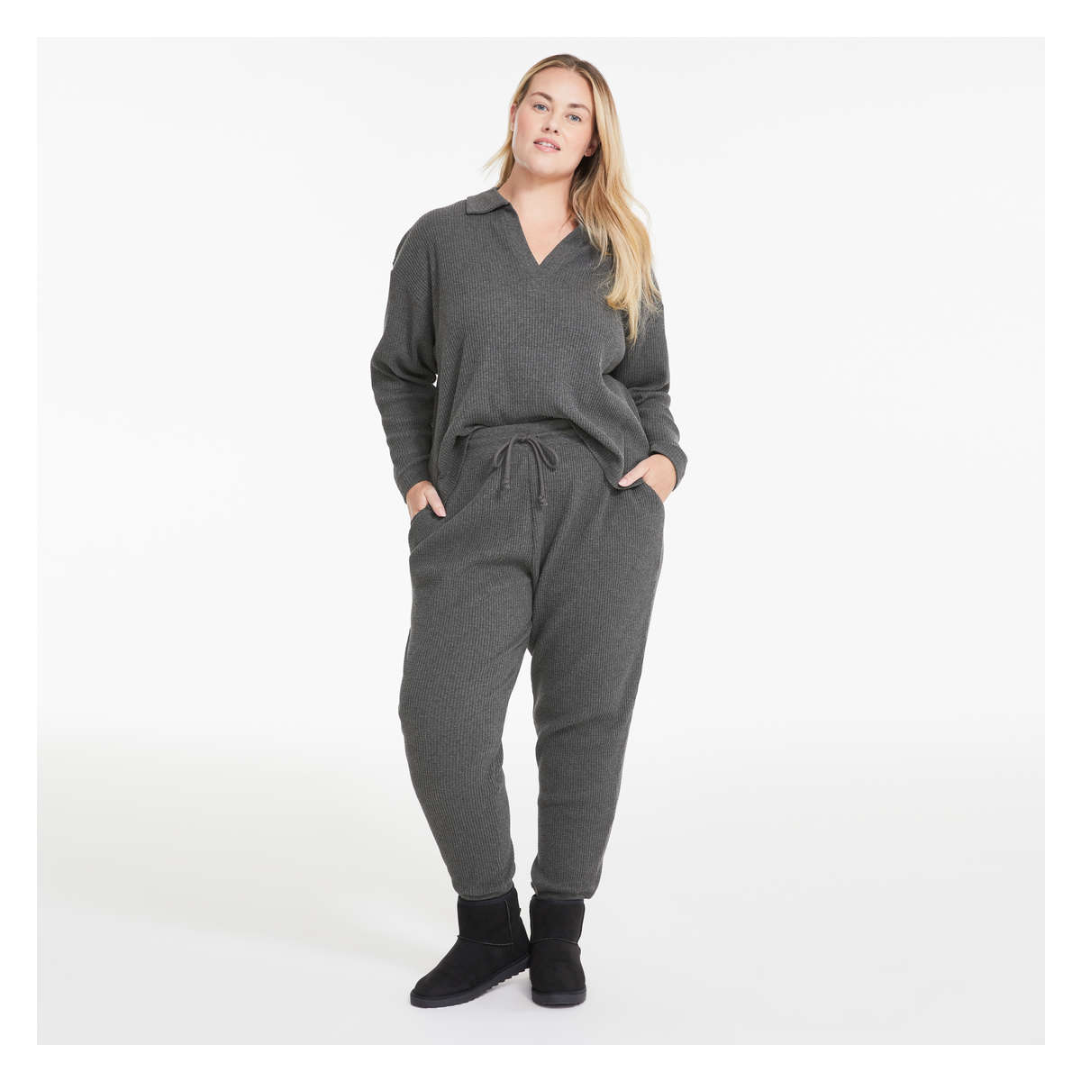 Legging Femmes+ dans Mélange D'Anthracite Foncé Joe Fresh