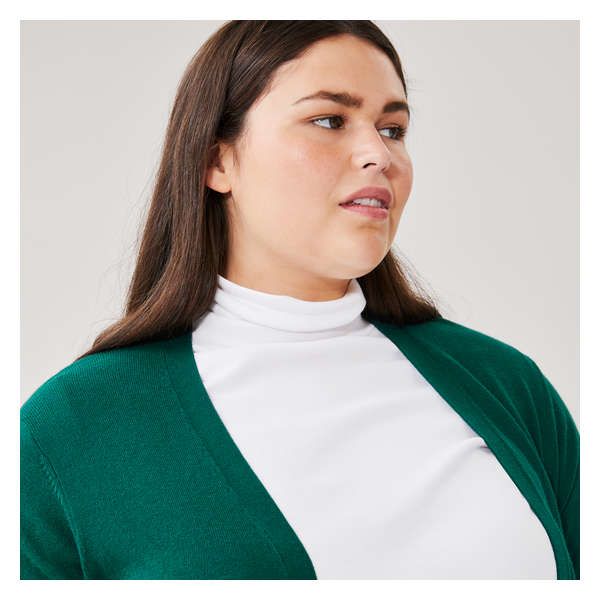 Cardigan boutonné sur l’avant - Vert Foncé