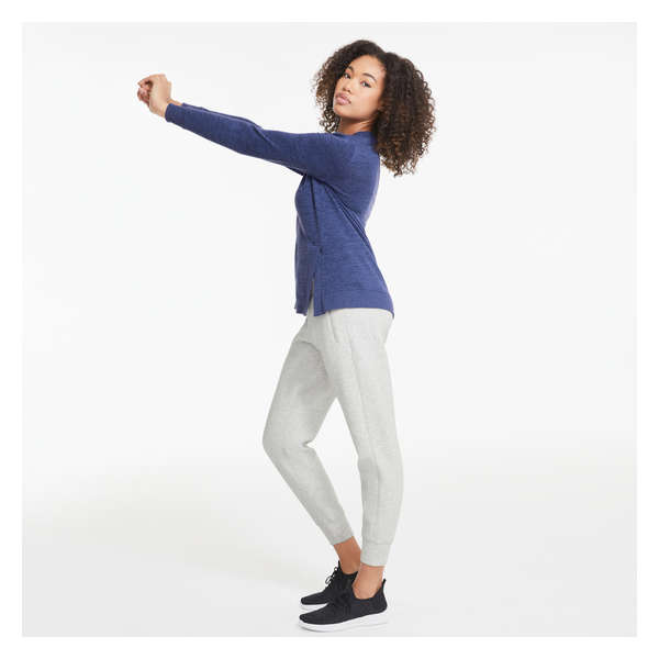 Soft Knit Active Pullover - Blue Mix