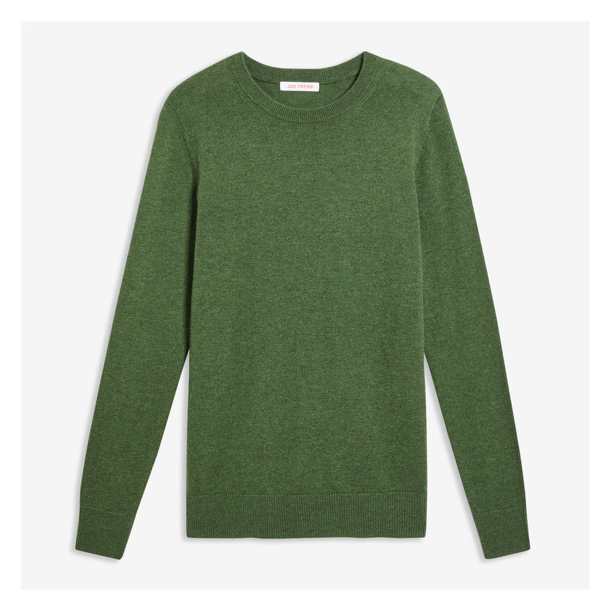 Crew Neck Pullover in Dark Green Mix from Joe Fresh