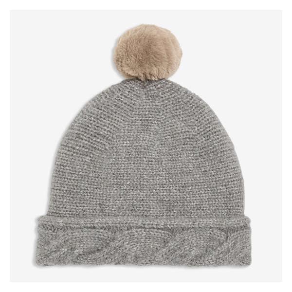 Cable Knit Cuff Beanie - Dark Taupe