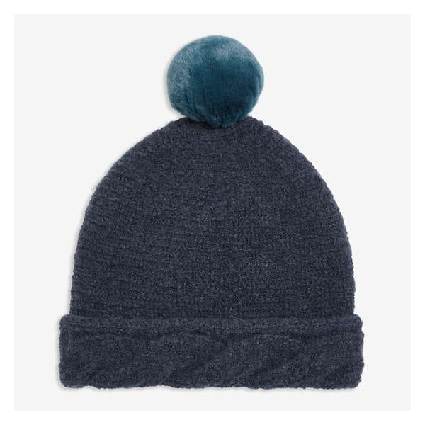 Cable Knit Cuff Beanie - Navy