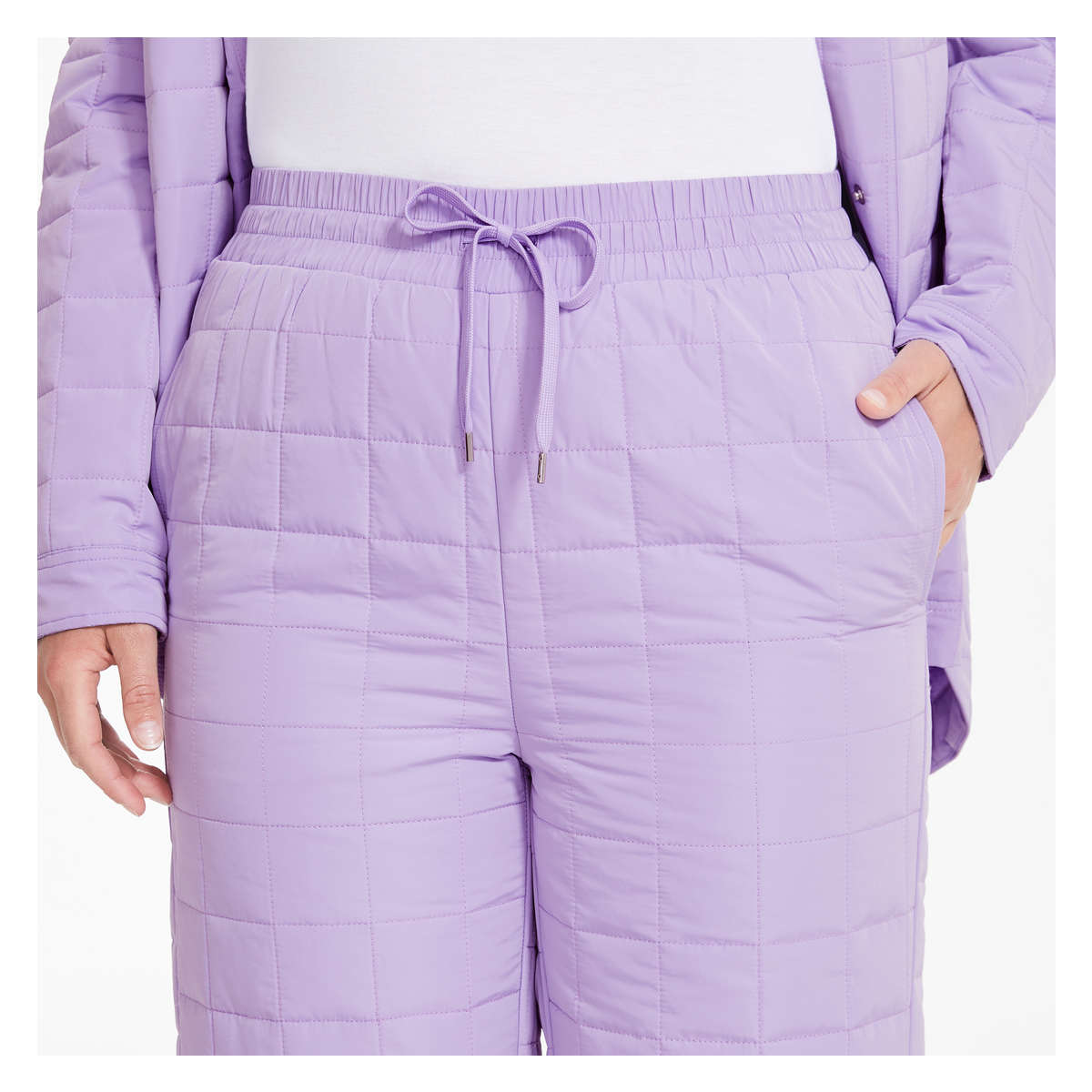 Quilted Active Pant with PrimaLoft® in Lilac from Joe Fresh