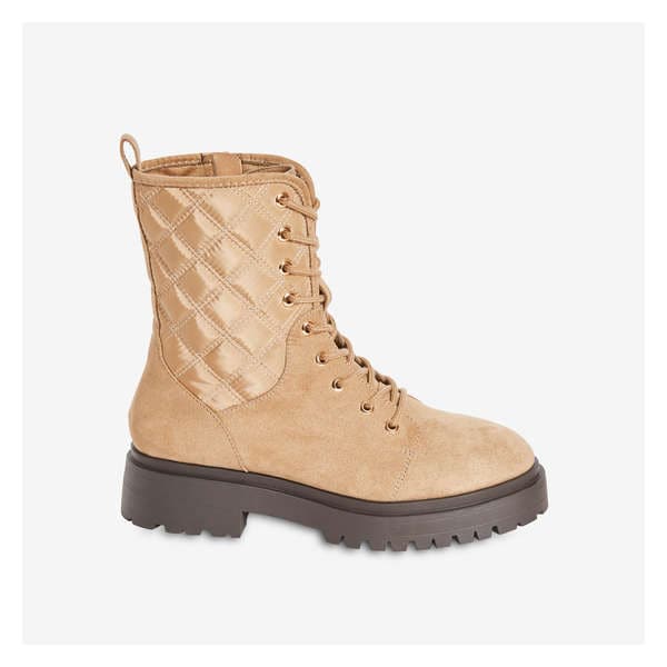 Lace-Up Boots - Light Brown