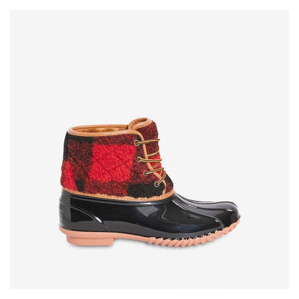 Duck Ankle Boots - Dark Red Mix