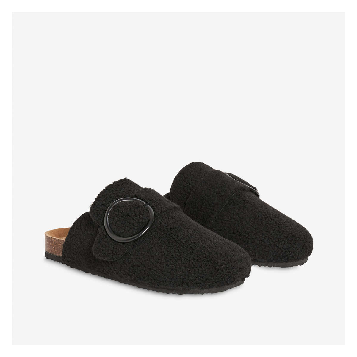 Juicy Couture Gravity Cozy Faux Fur Slippers Size 6 Color- Black - Slip On  NWT | eBay