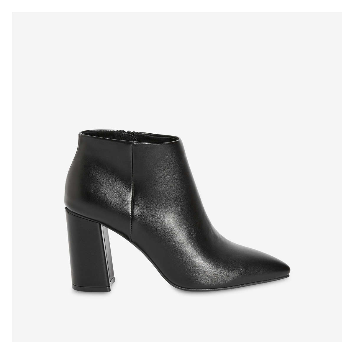 Pointed toe store black leather boots