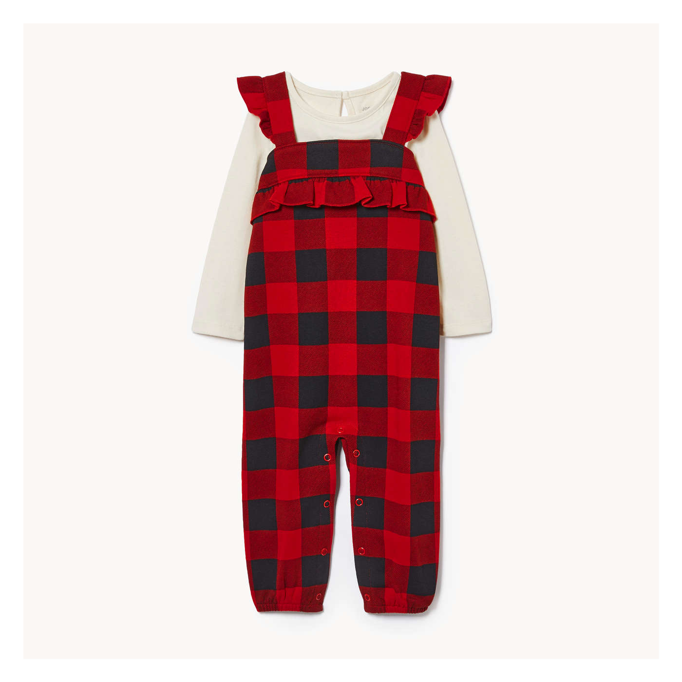 Baby Girls 2 Piece Romper Set in Red from Joe Fresh