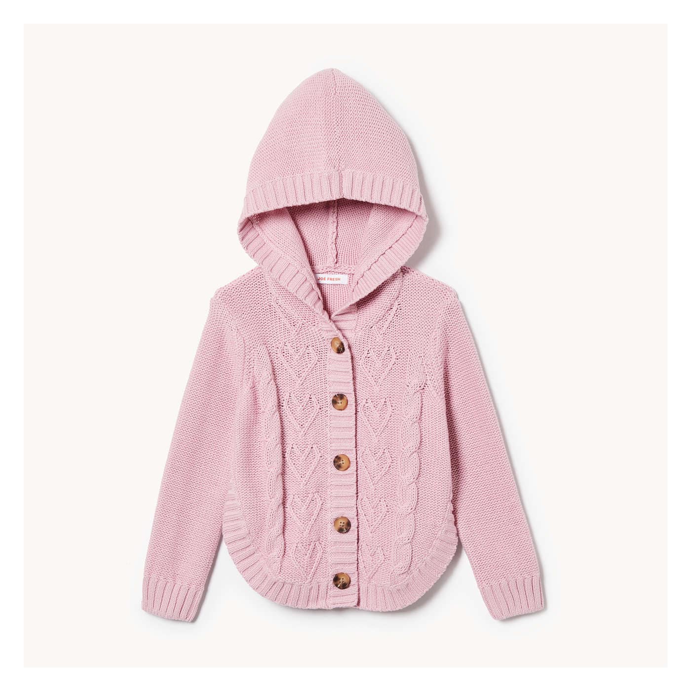 Baby Girls Cable Knit Cardigan in Lilac from Joe Fresh