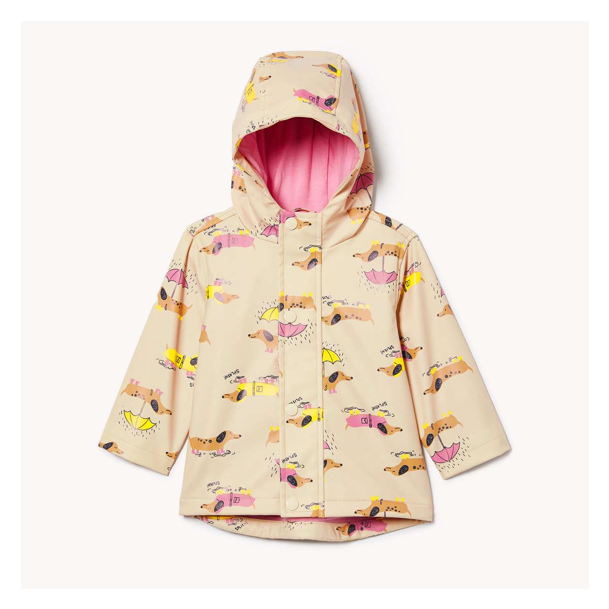 Baby Girls Printed Raincoat in Cream from Joe Fresh