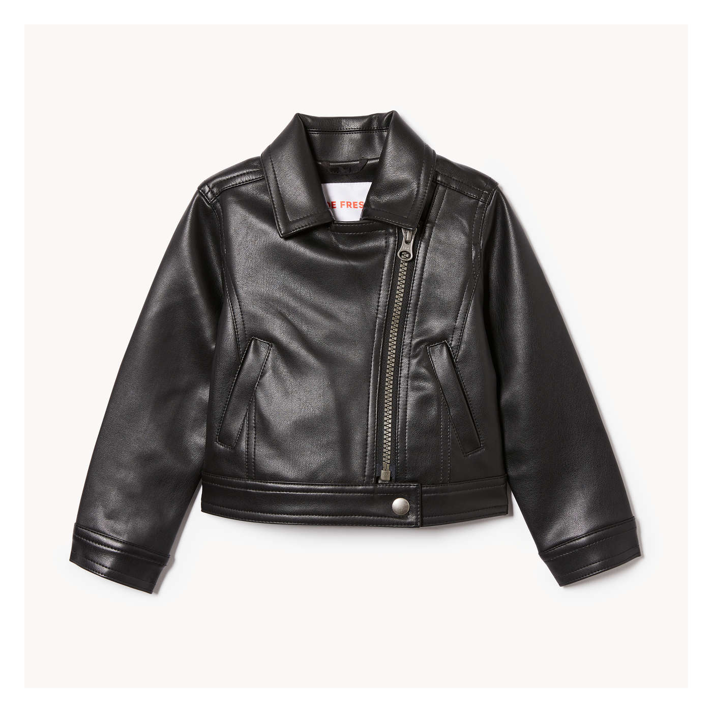 Leather Jacket Girls Black Bomber Jacket Kids Leather Jacket