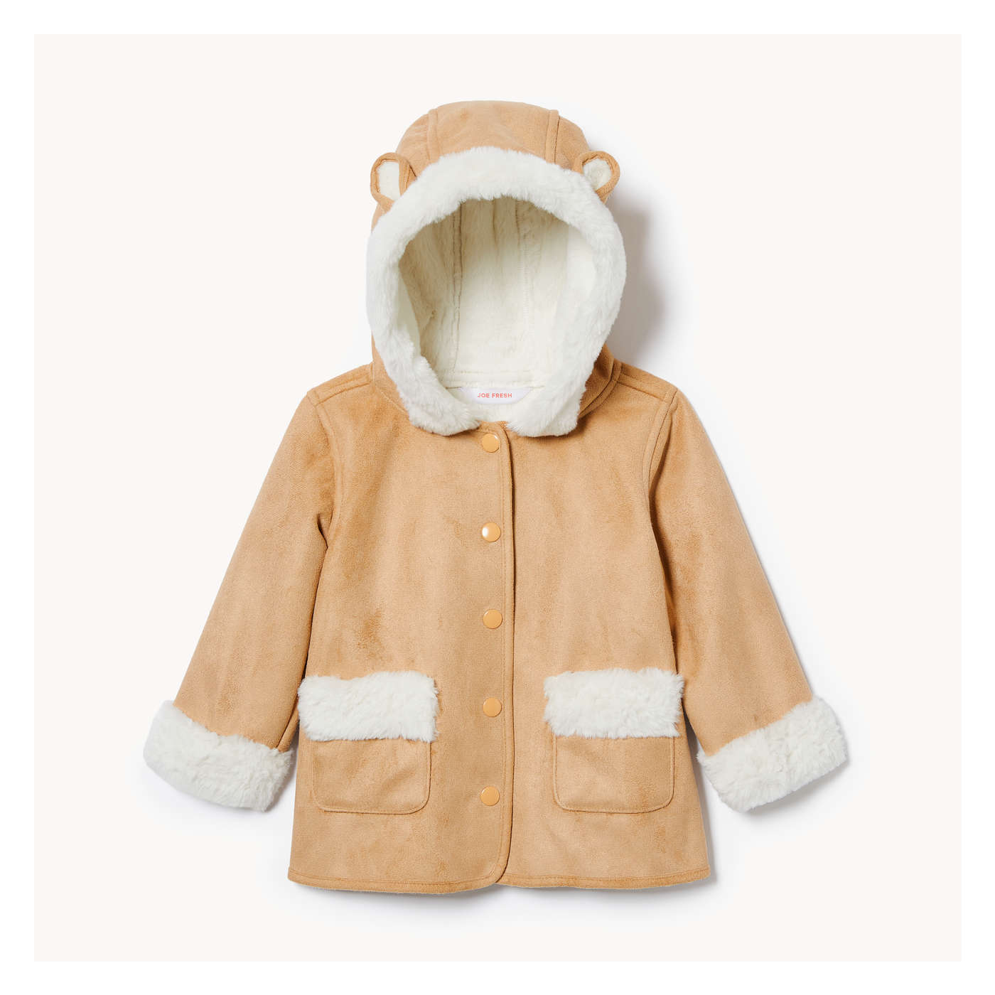 Baby Girls Faux Suede Jacket in Camel from Joe Fresh